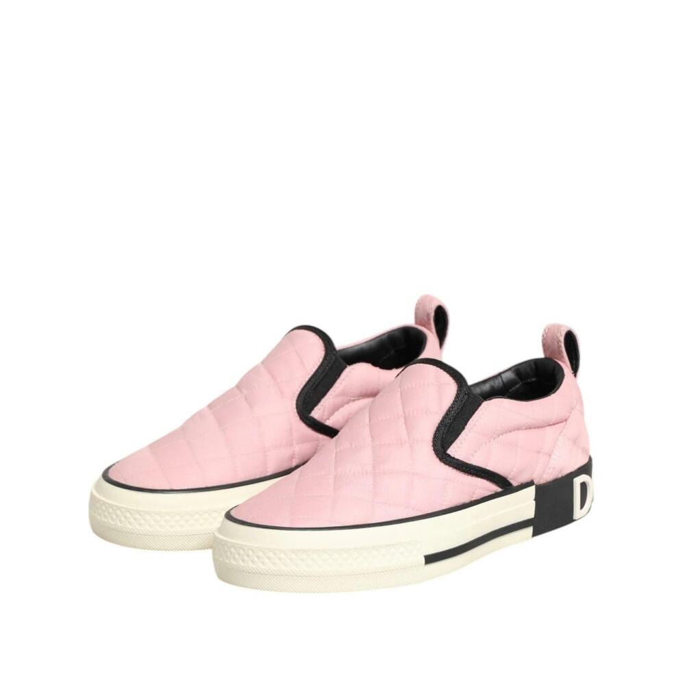 DOLCE & GABANNA Pink Quilted Slip-Ons - 10 - new-with-defects - CURATED by Kira